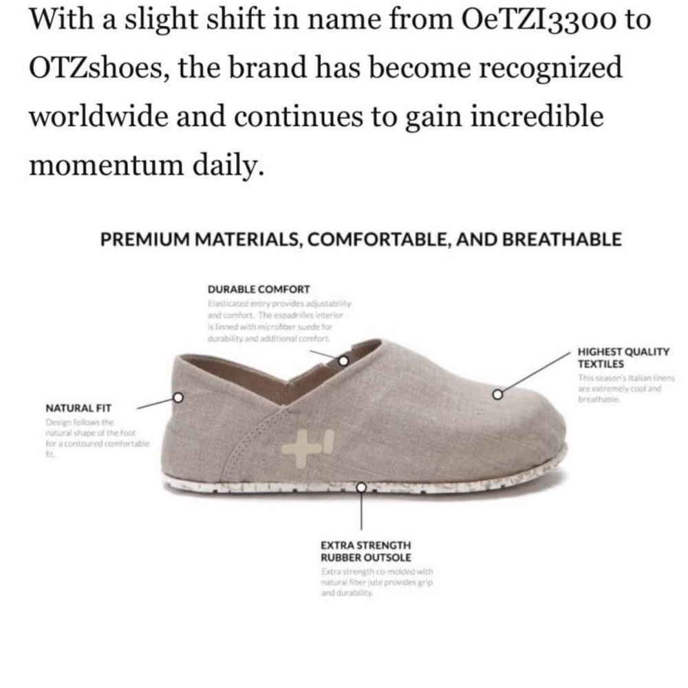 OTZ Cork Lite espadrille Tan Canvas (NWOB) Size 40 (9.5)